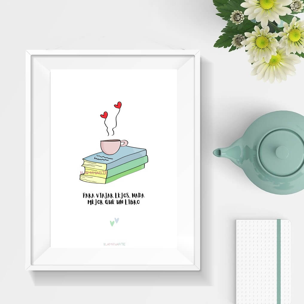 Lámina decorativa - Nada mejor que un libro Lámina decorativa - Nada mejor que un libro