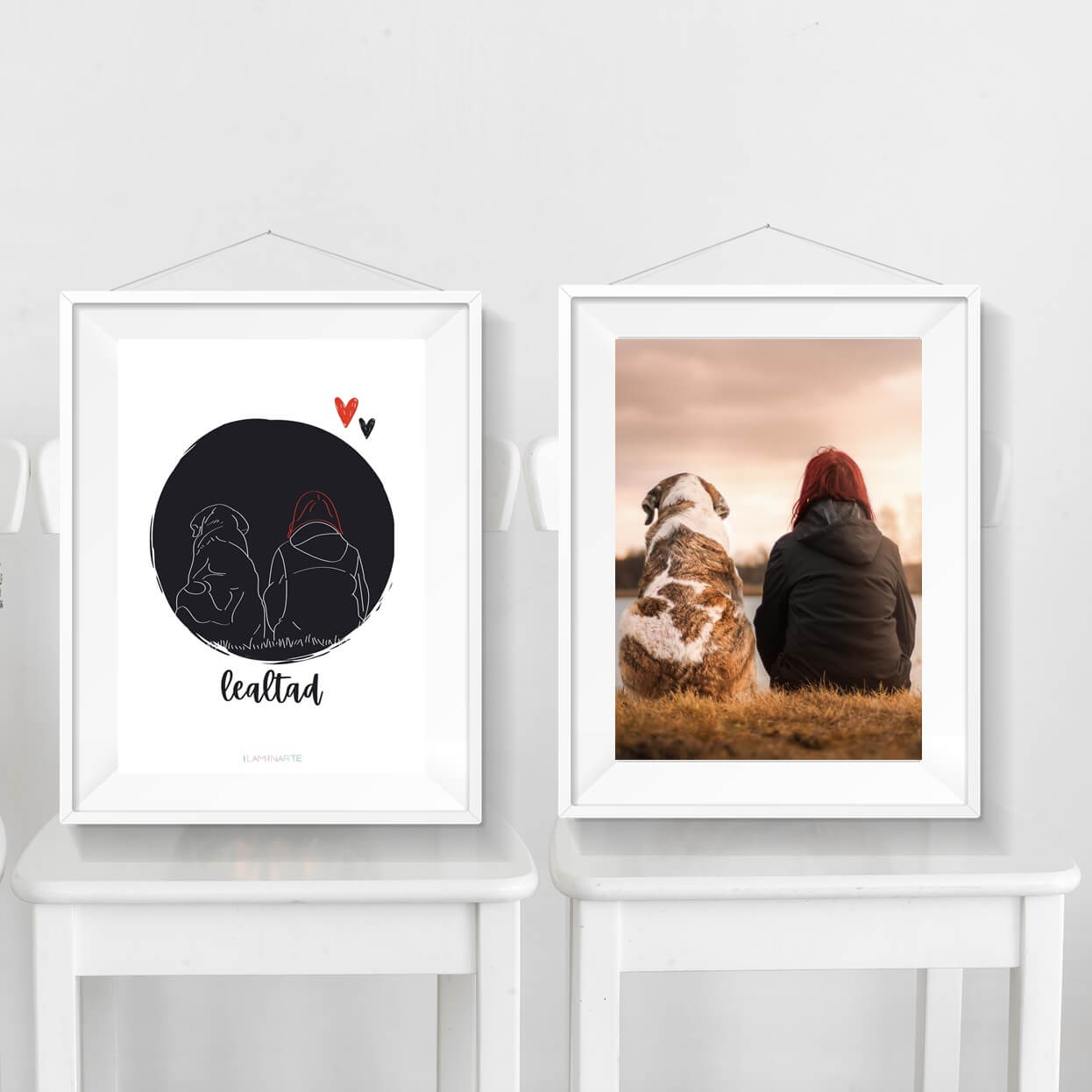 Retrato personalizado blanco y negro Retrato personalizado blanco y negro