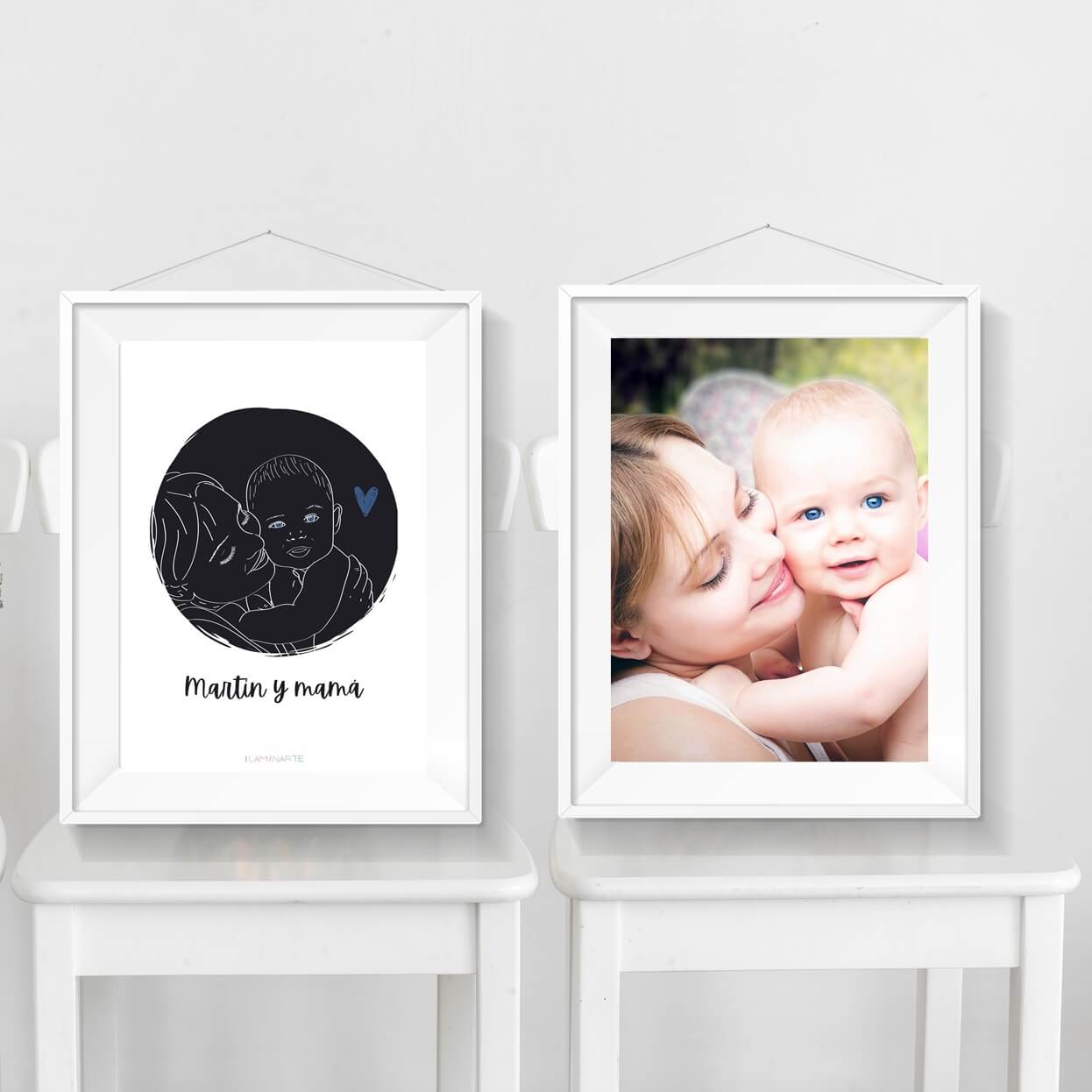 Retrato personalizado blanco y negro Retrato personalizado blanco y negro