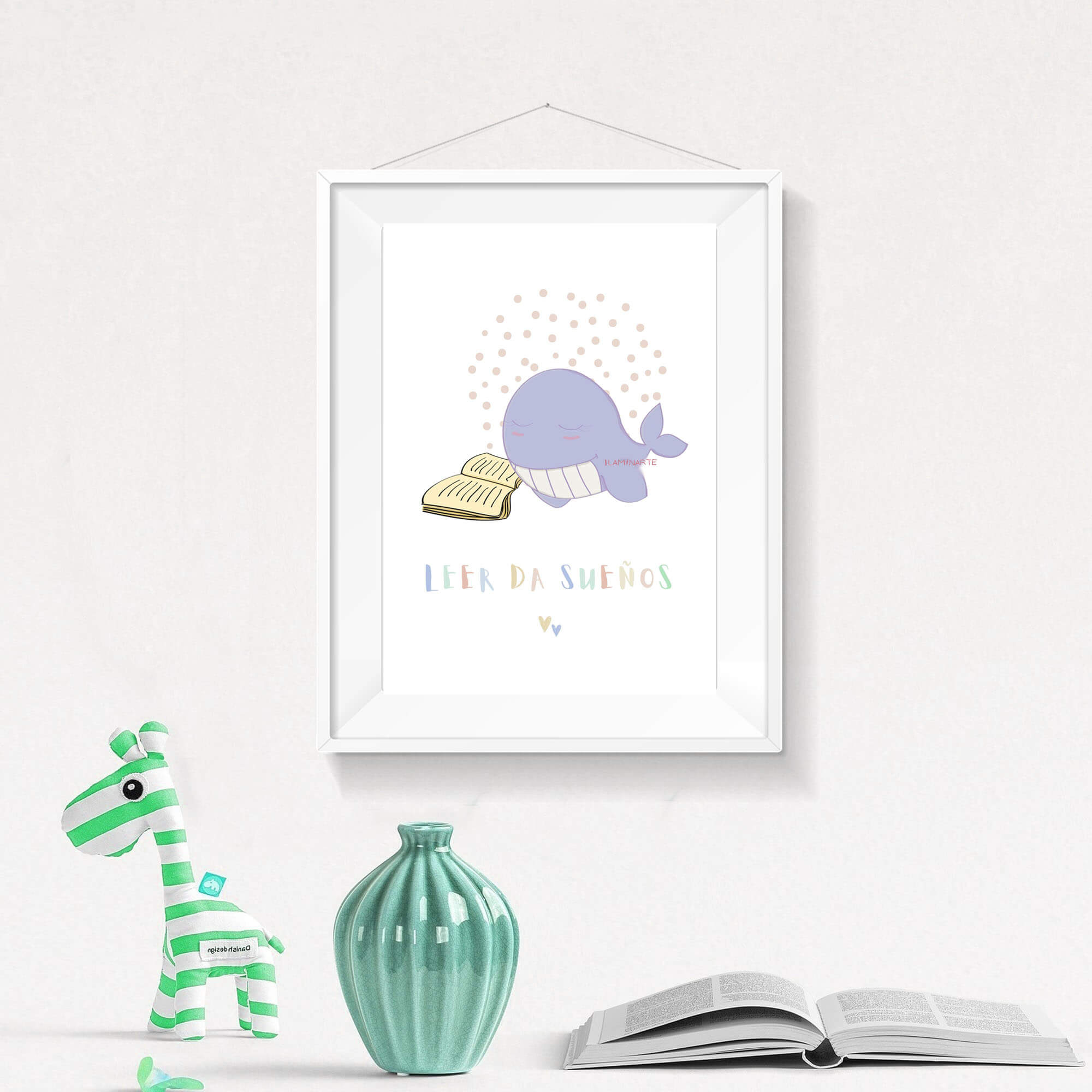 Lámina decorativa - Ballena lectora