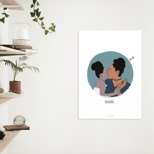 Ilustración personalizada madre e hija