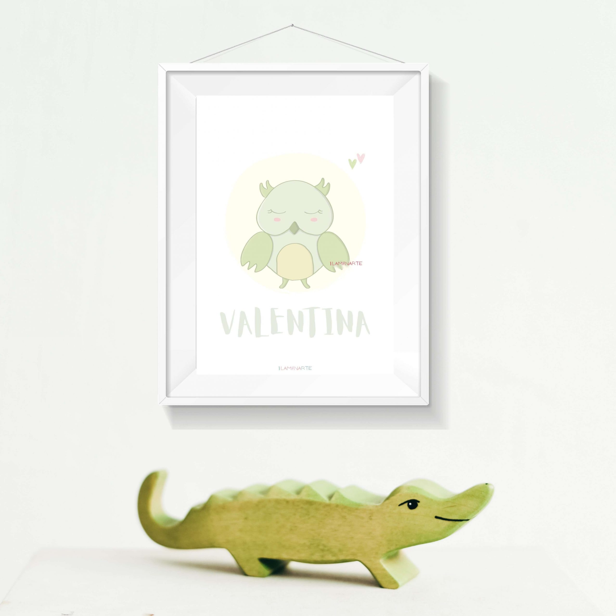 Lámina con nombre - Buho 4