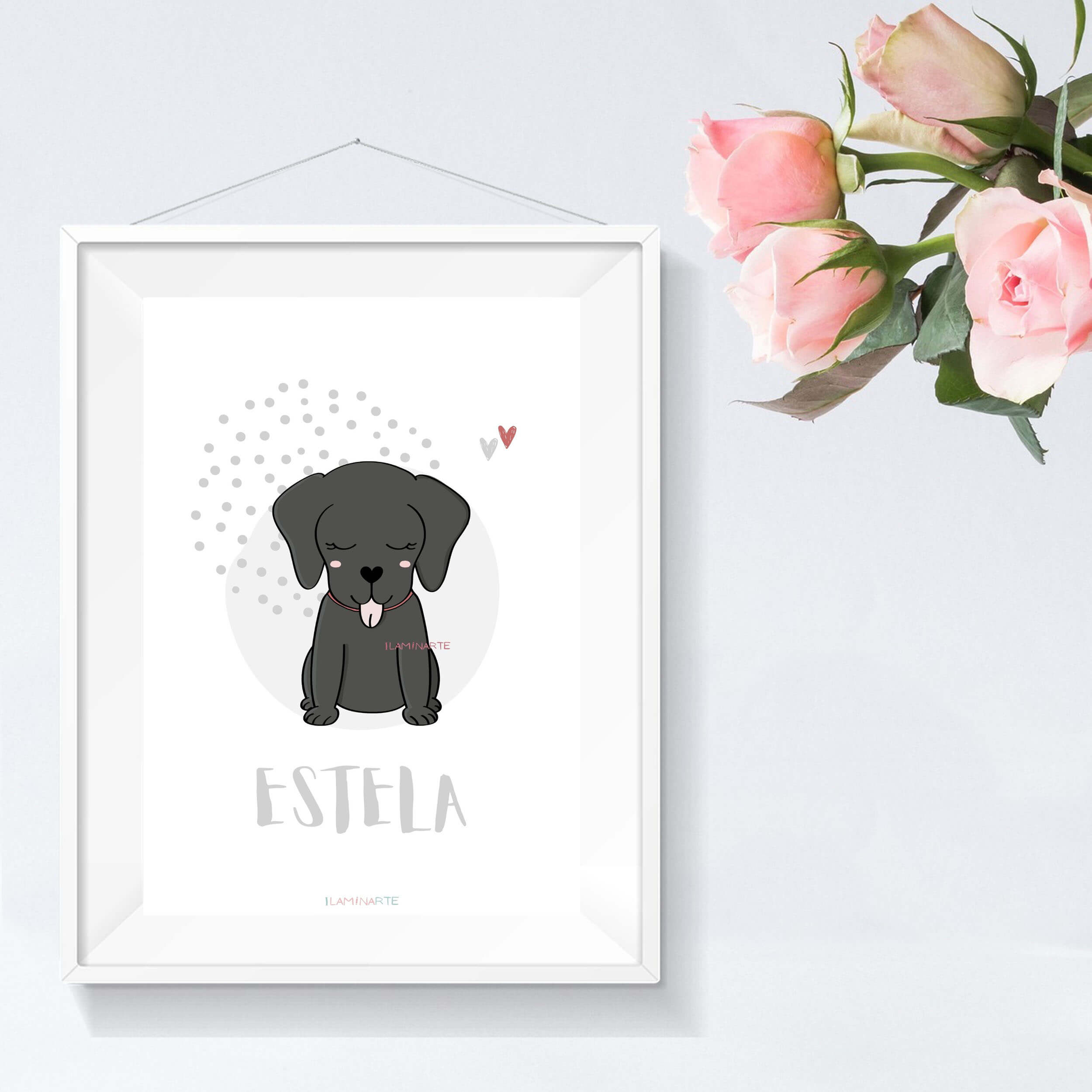 Lámina infantil - Labrador negro Lámina infantil - Labrador negro