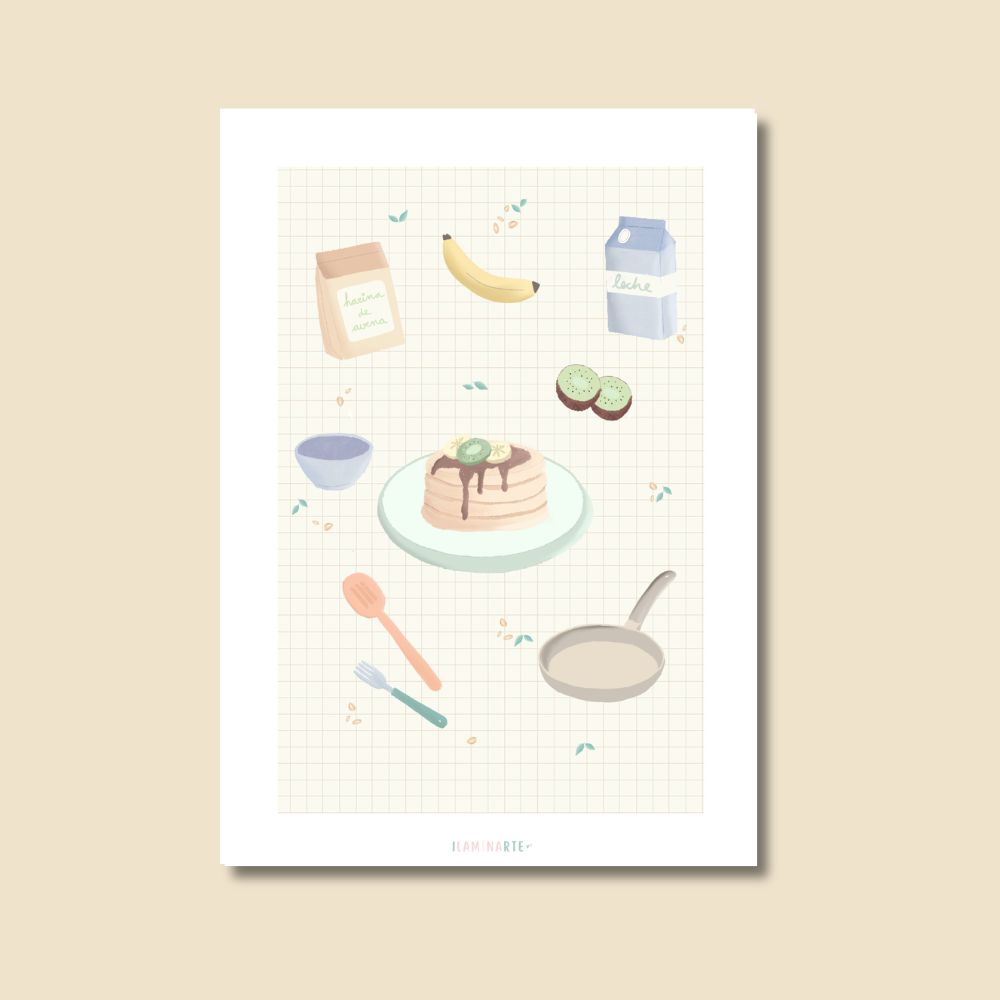 Lámina ilustrada - 'Pancakes' Lámina ilustrada - 'Pancakes'