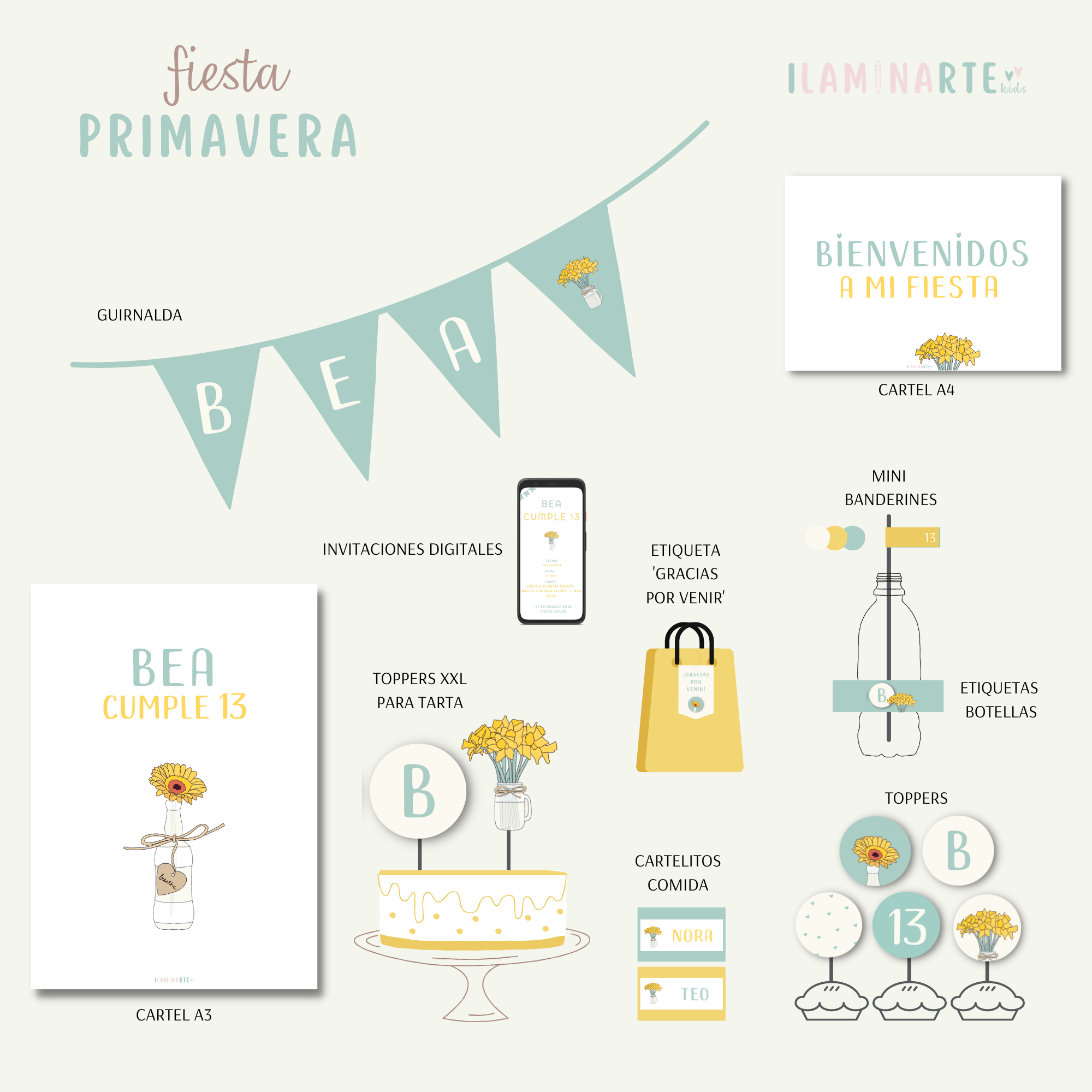 Papelería fiesta primavera