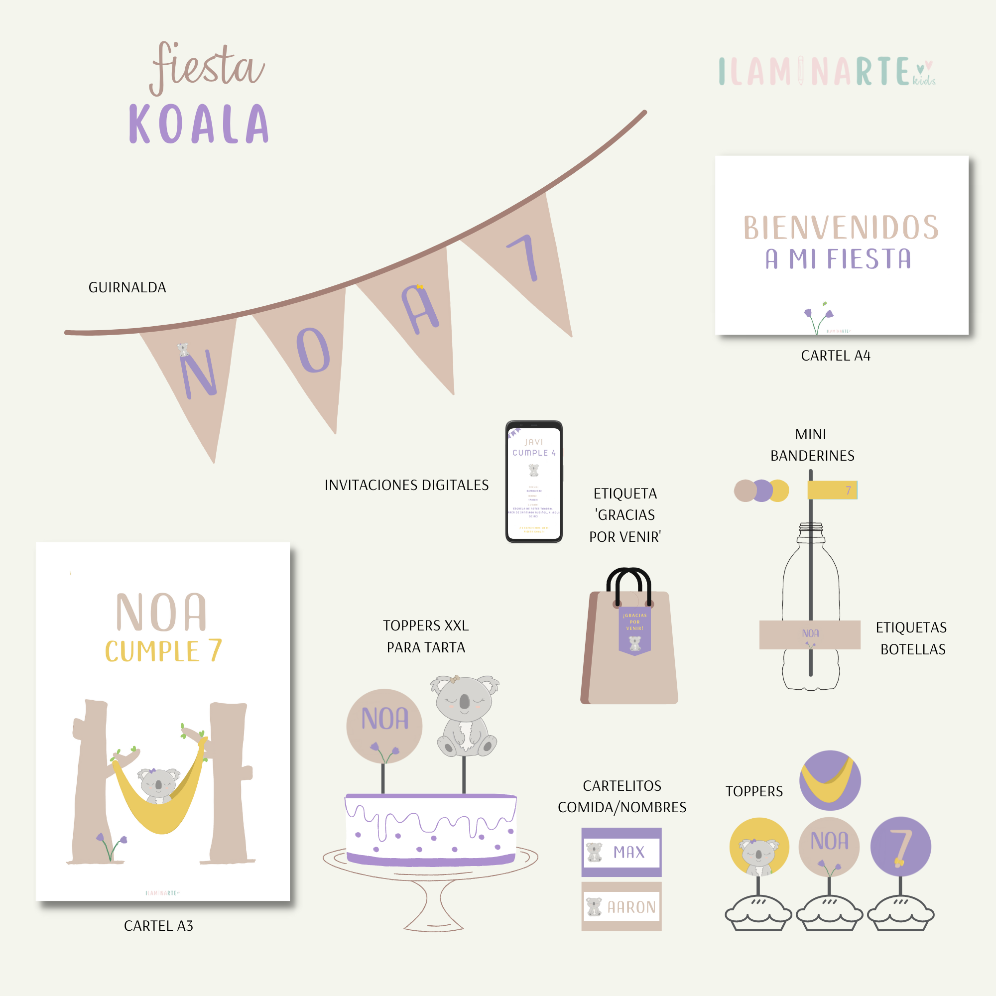 Papelería fiesta koala