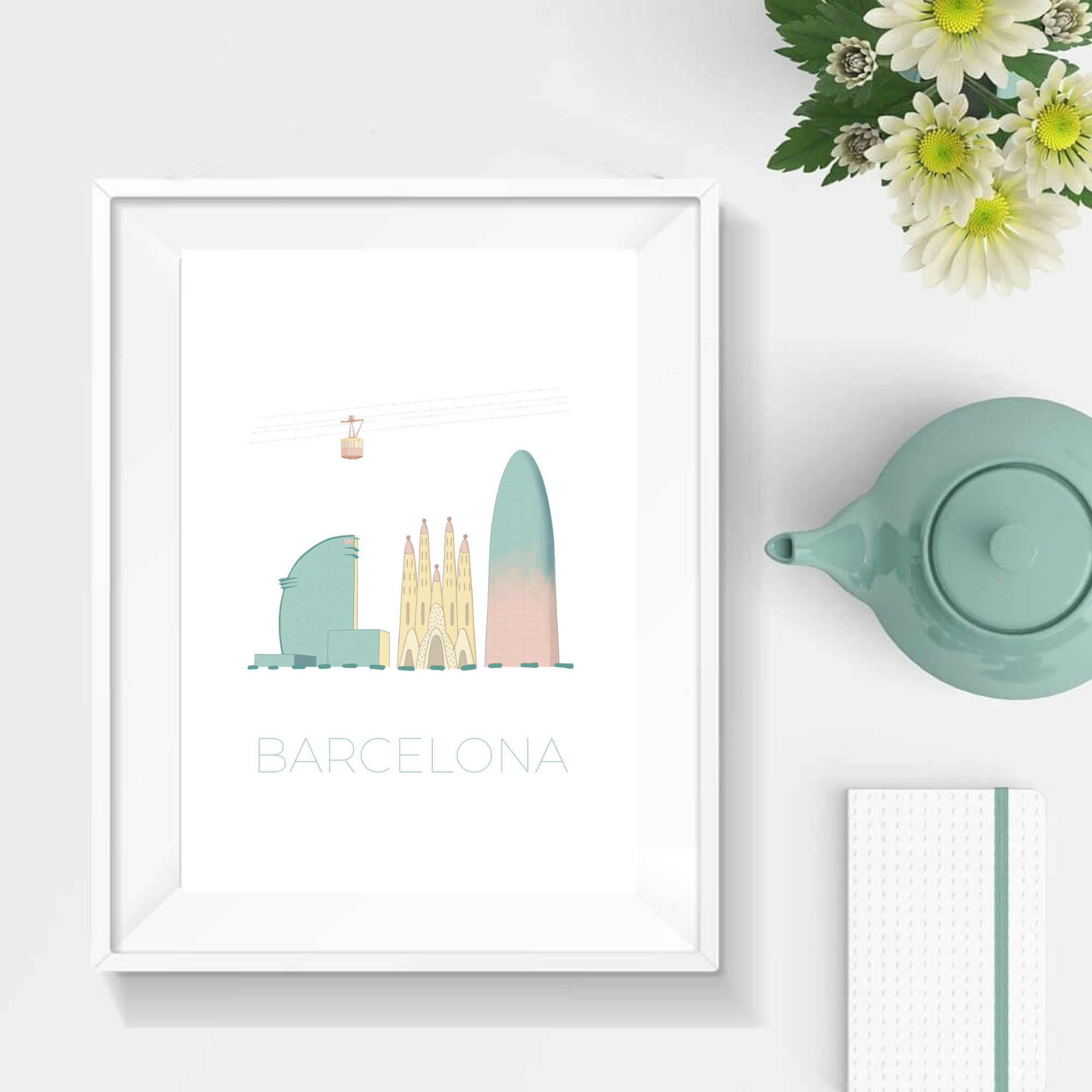Lámina decorativa Barcelona