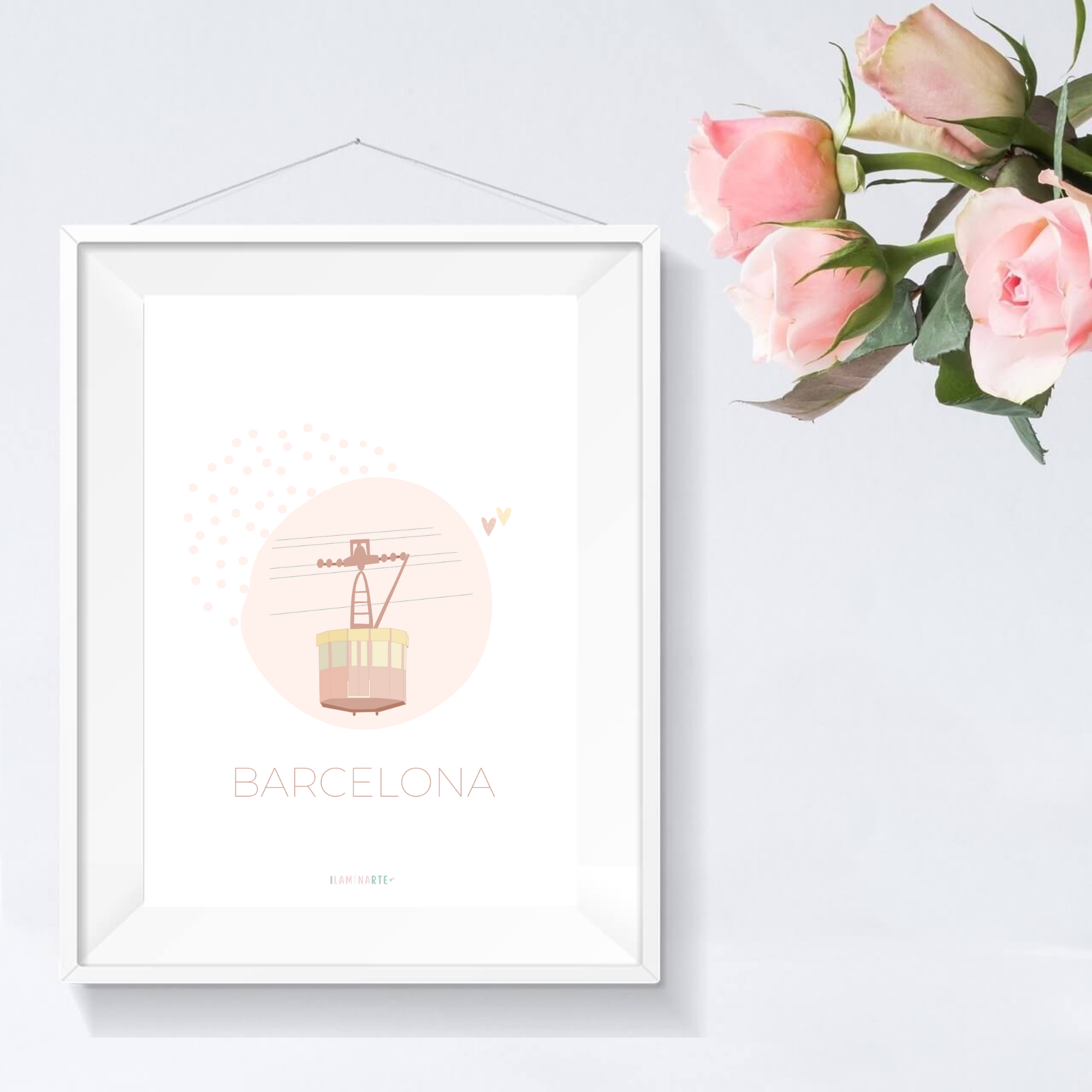 Lámina decorativa - Teleférico de Montjuïc