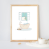 Lámina ilustrada - Baño con vistas al mar Lámina ilustrada - Baño con vistas al mar