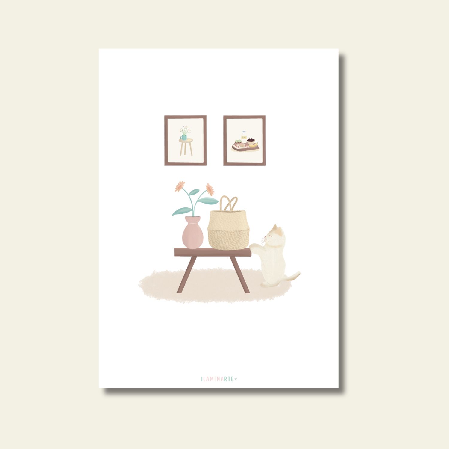Lámina ilustrada - Hogar tranquilo Lámina ilustrada - Hogar tranquilo