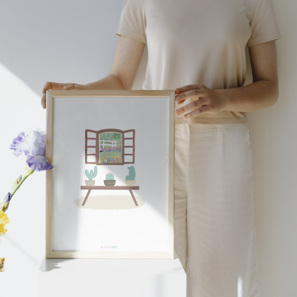 Lámina ilustrada - Jardín en flor Lámina ilustrada - Jardín en flor
