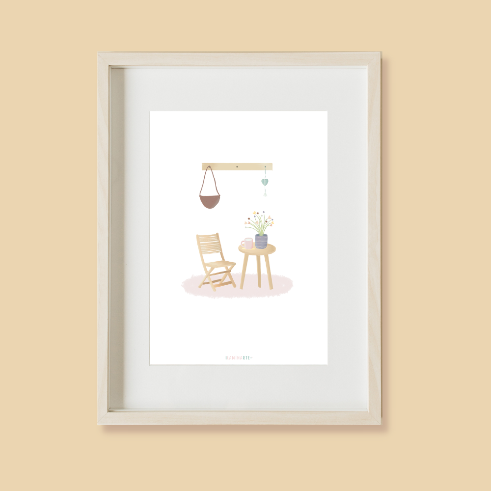 Lámina ilustrada - Rincón cotidiano