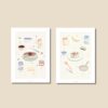 Pack de láminas ilustradas - Desayuno dulce