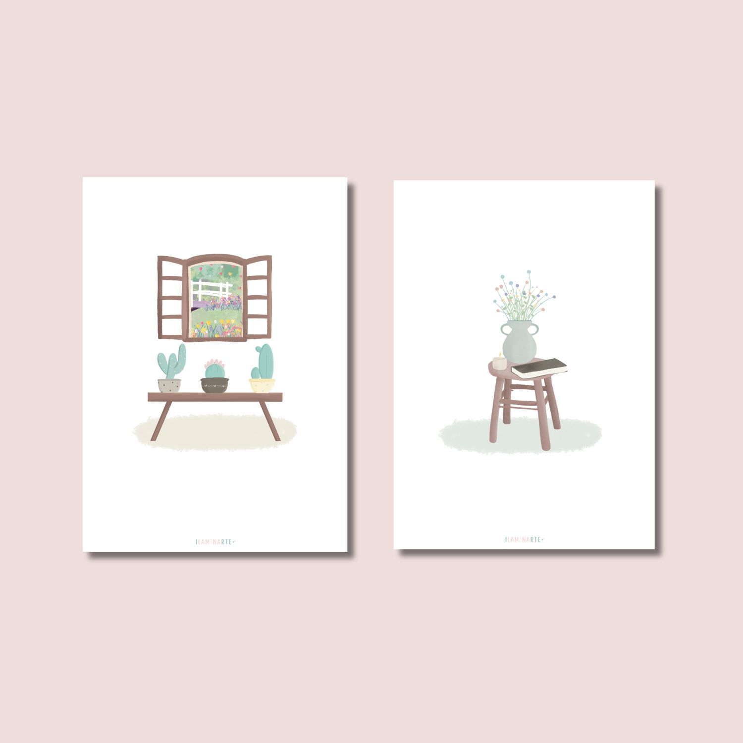 Pack de láminas ilustradas - Silencio en flor Pack de láminas ilustradas - Silencio en flor